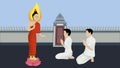 Lord Buddha spread Buddhism, Faith and religion, Buddhism, Buddha preaching to Buddhists Royalty Free Stock Photo